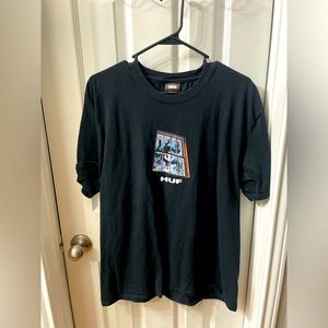 marvel x huf spider-man black short sleeve t-shirt